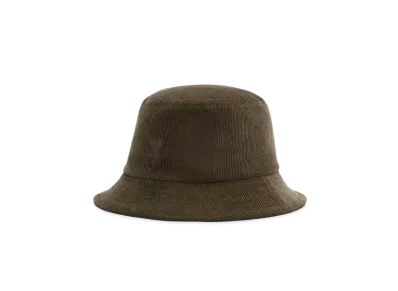 AMI PARIS Cotton Corduroy Velvet Bucket Hat "Dark Coffee"