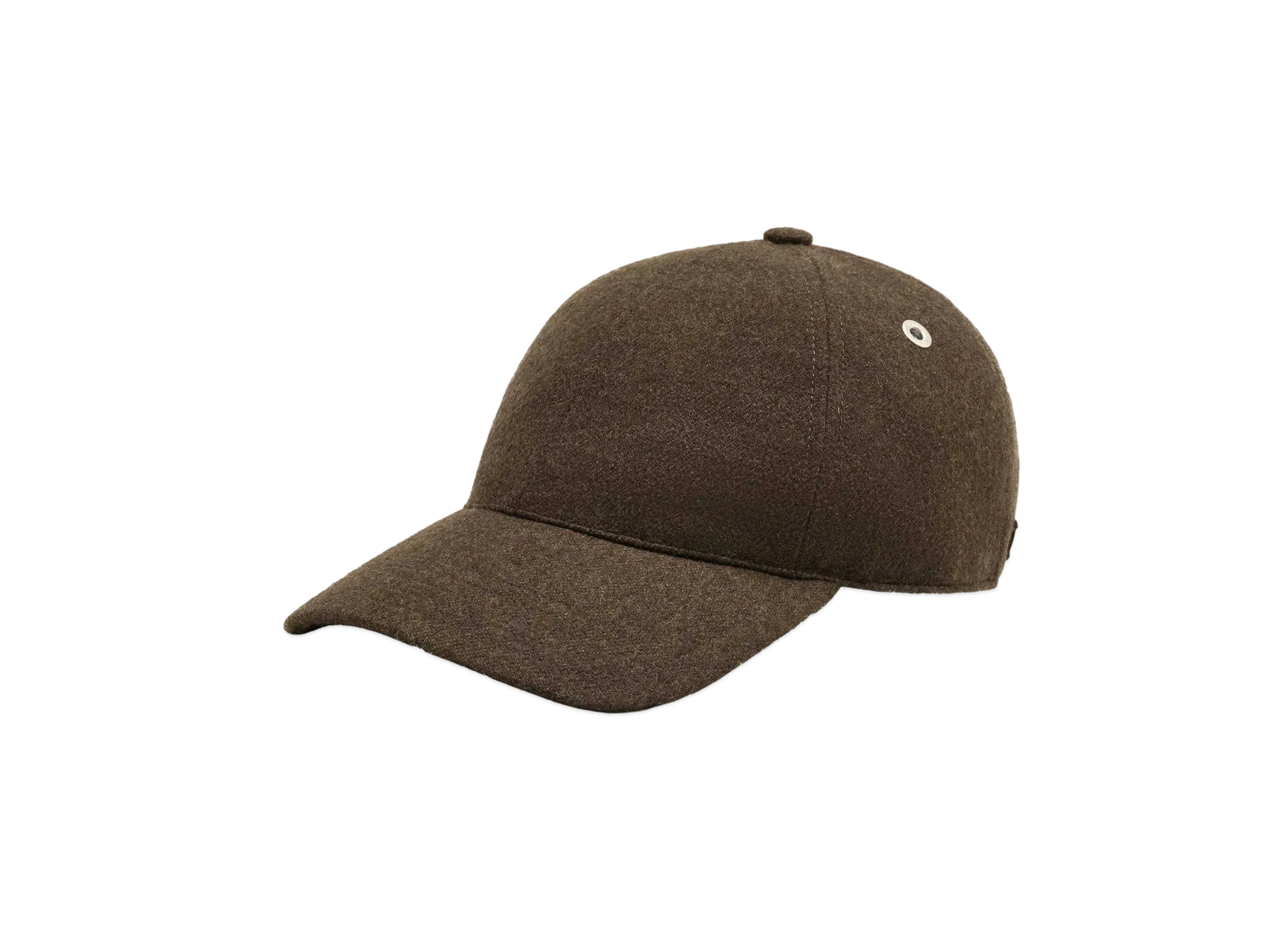 AMI PARIS Leather Patch Cap "Dark Coffee"