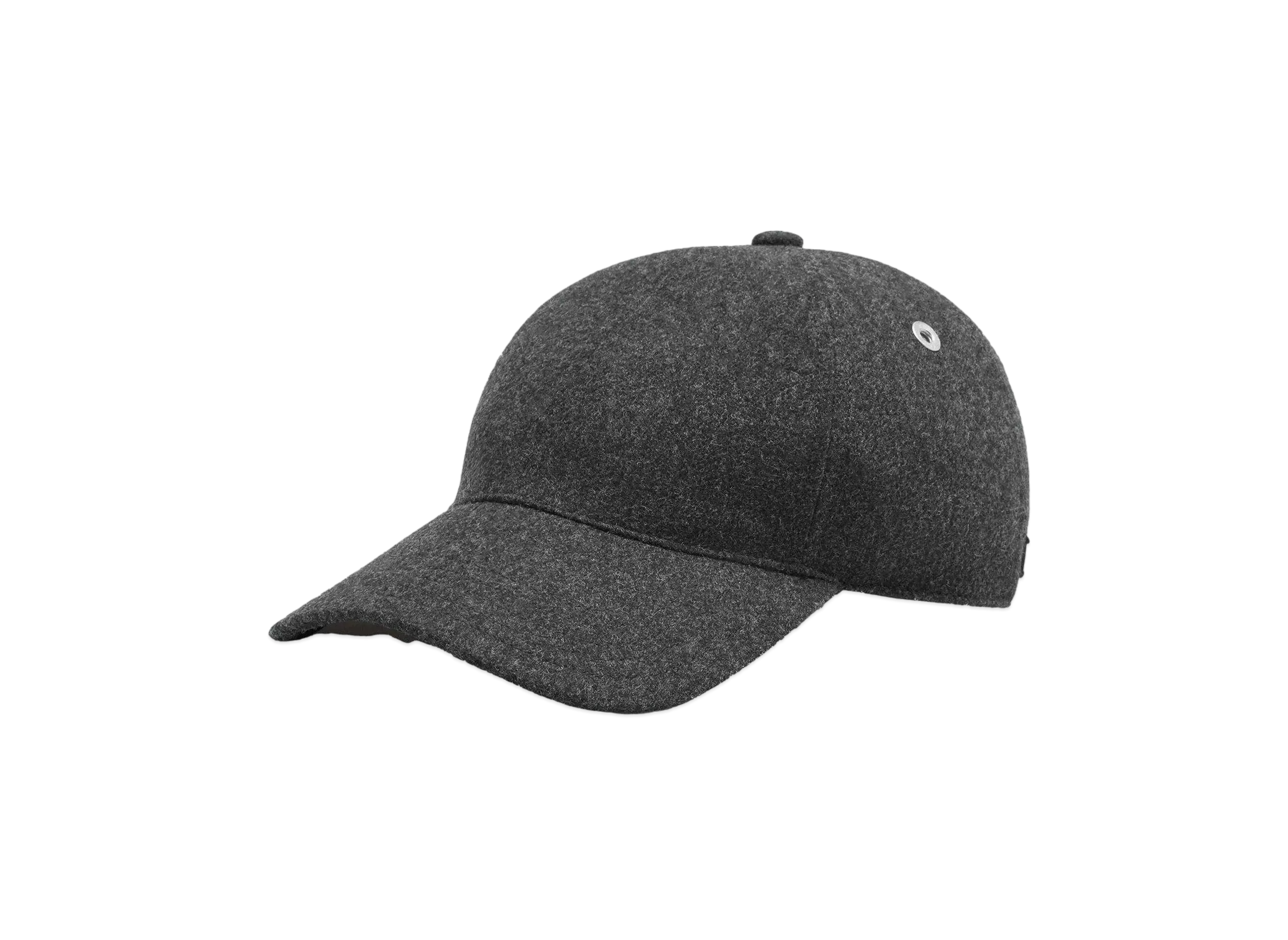 AMI PARIS Leather Patch Cap "Dark Gray"
