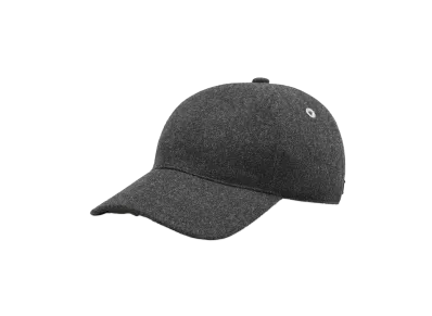 AMI PARIS Leather Patch Cap "Dark Gray"
