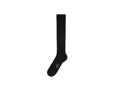 AMI PARIS Mercerized Cotton Socks "Black"