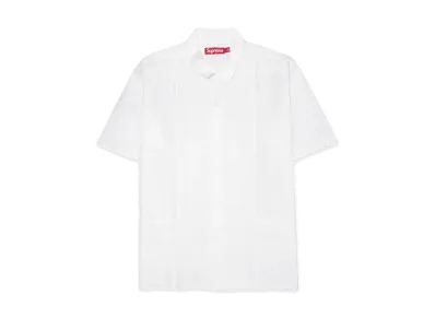 Supreme Mesh Panel Linen S/S Shirt "White"
