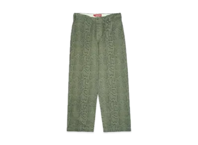 Supreme Snake Print Chino Pant "Olive"