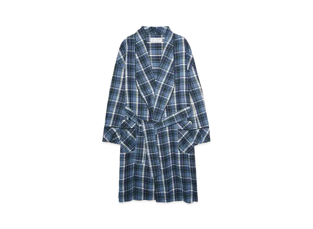 el conductorH FLANNEL CHECK GOWN "BLUE"
