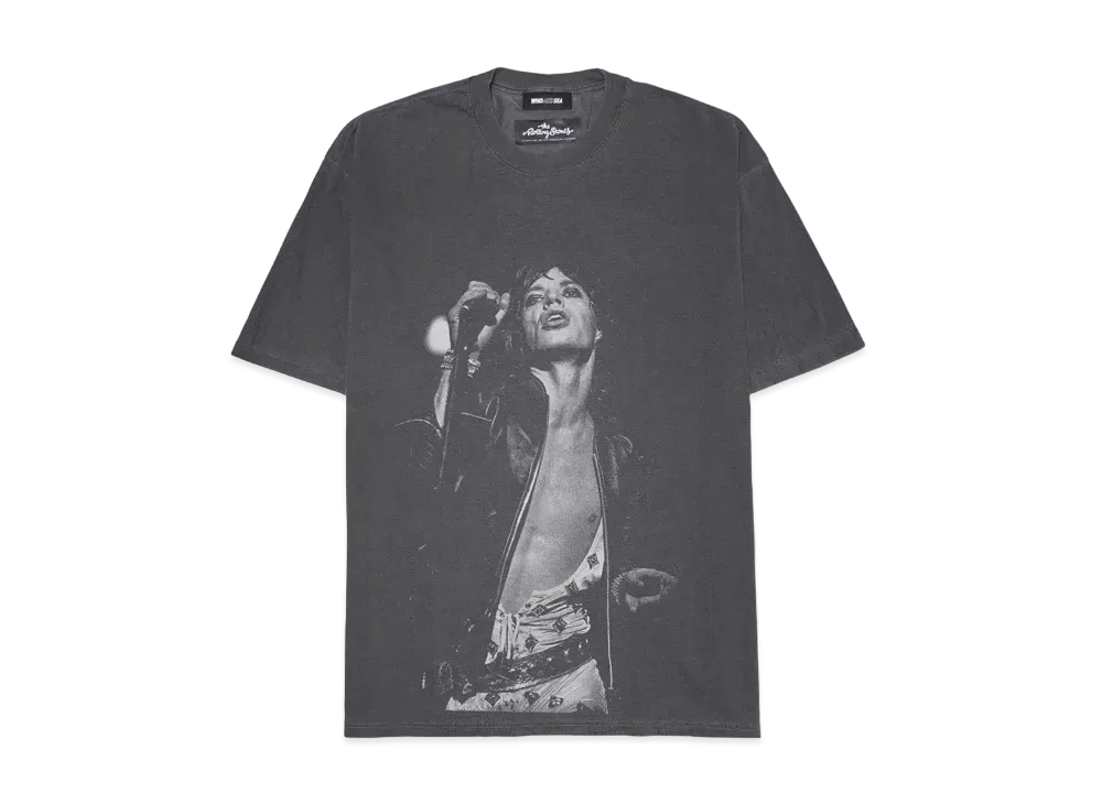 WIND AND SEA x The Rolling Stones Mick Jagger S/S Tee "Chacoal"