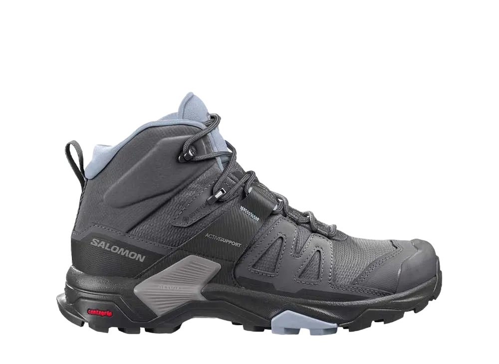 サロモン ウィメンズ X ウルトラ4 ミッド ゴアテックス "マグネット/ブラック/ゼンブルー"