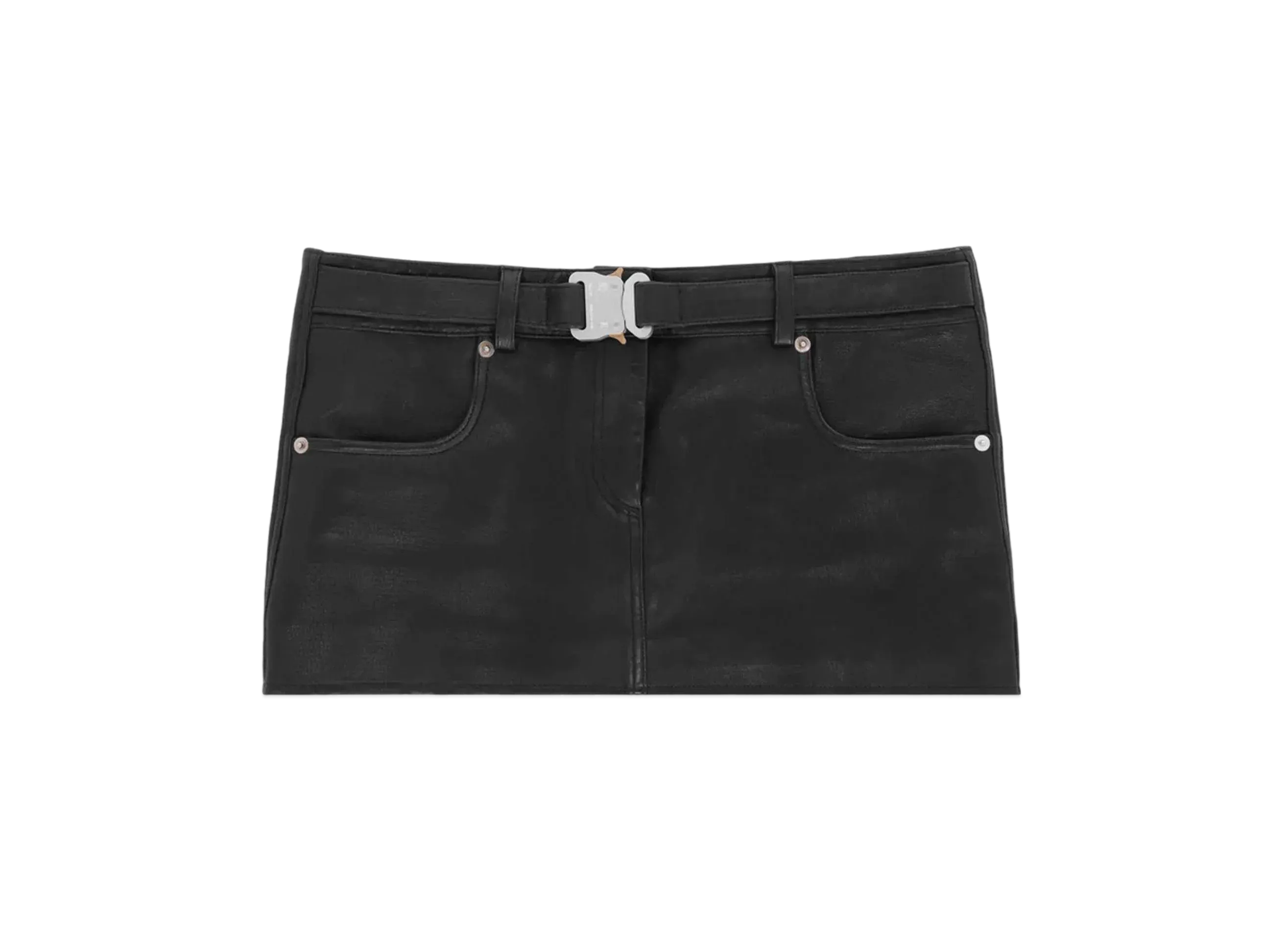1017 ALYX 9SM Leather Buckle Mini Skirt "Black"