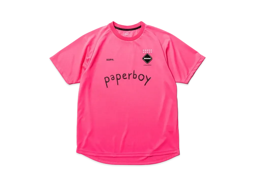 F.C.Real Bristol x paperboy 'FOOTBALL PACK' Short Sleeve Pre Match Top "Pink"