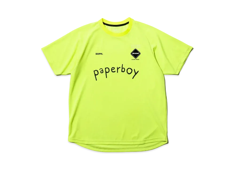 F.C.Real Bristol x paperboy 'FOOTBALL PACK' Short Sleeve Pre Match Top "Yellow"