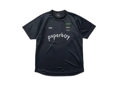 F.C.Real Bristol x paperboy 'FOOTBALL PACK' Short Sleeve Pre Match Top "Black"