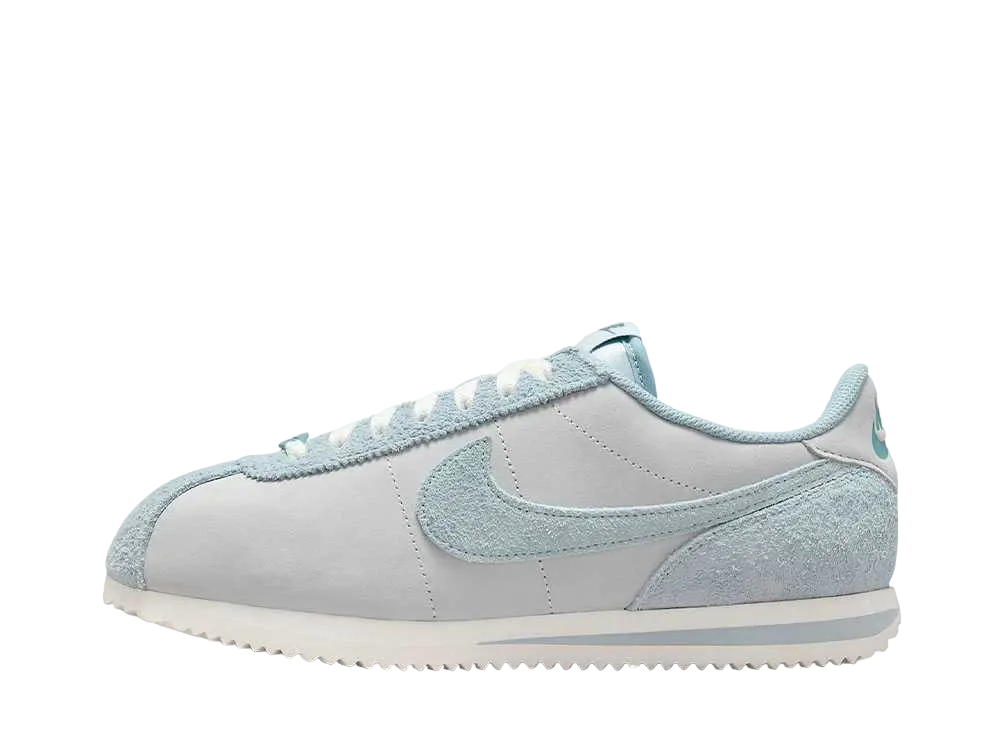 Nike Women's Cortez PRM Leather "Pure Platinum/Denim Turquoise/Sail/Light Armory Blue"