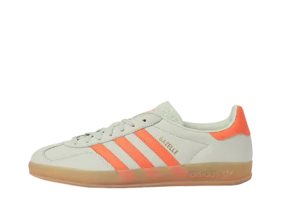adidas Women's Gazelle Indoor "Linen Green/Solar Orange/Gum Three"