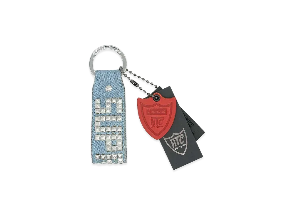 Supreme x Hollywood Trading Company / HTC Studded Keychain "Denim"