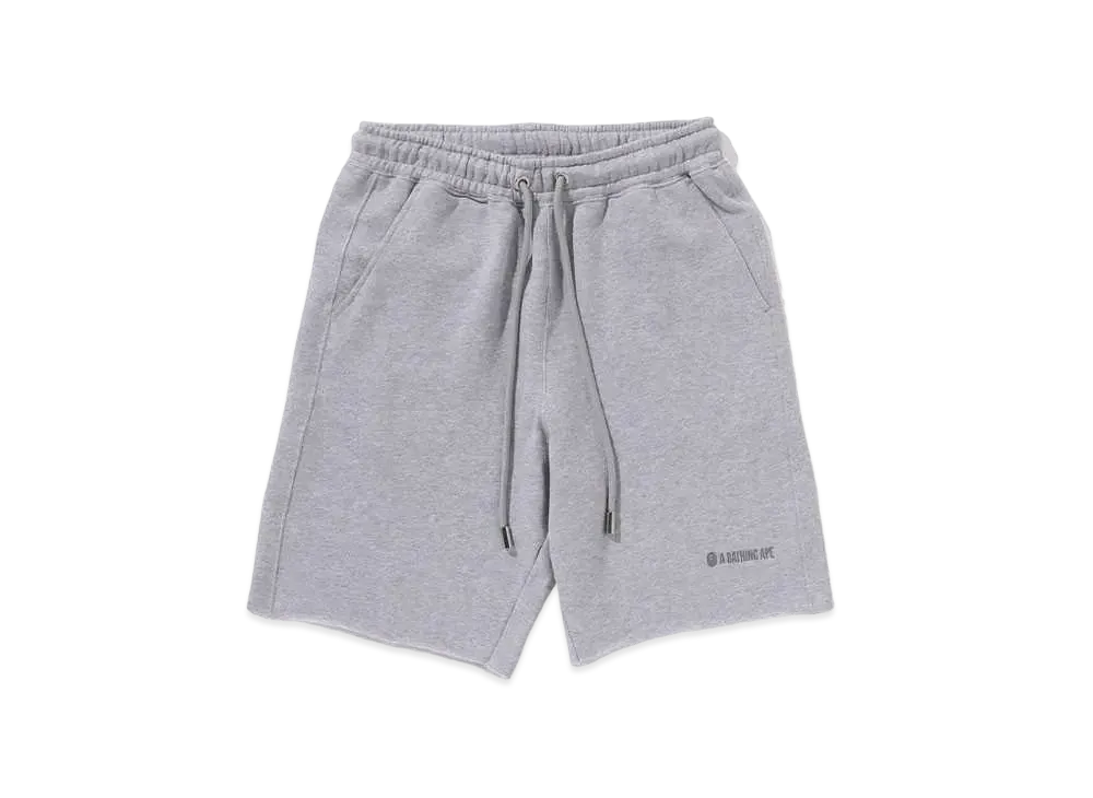 A BATHING APE Raw Edge Loose Fit Sweatshorts "Gray"