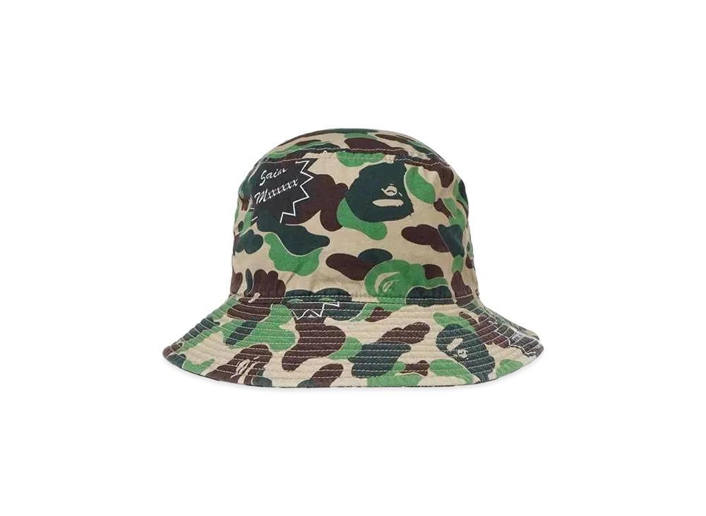 SAINT Mxxxxxx x A BATHING APE ABC Camo Bucket Hat "Green"
