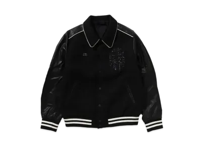 A BATHING APE Bape Black Logo Baseball Jacket "Black"