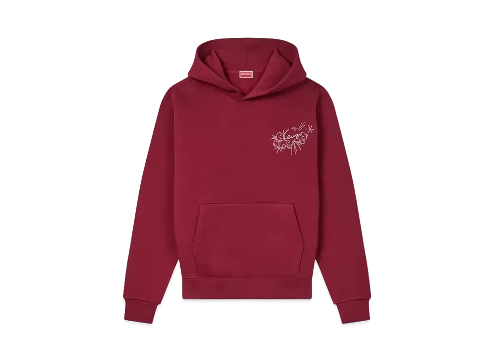 KENZO 'Star Tiger' Embroidery Hoodie "Bordeaux"