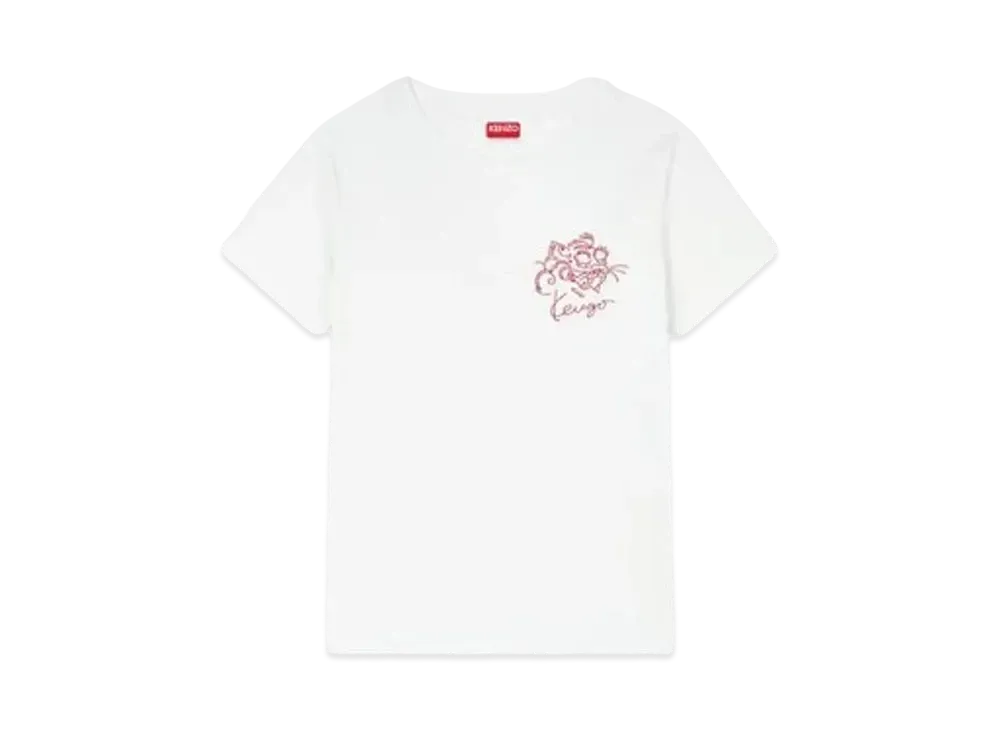 KENZO 'Star Tiger' Embroidery Classic T-shirt "Off White"