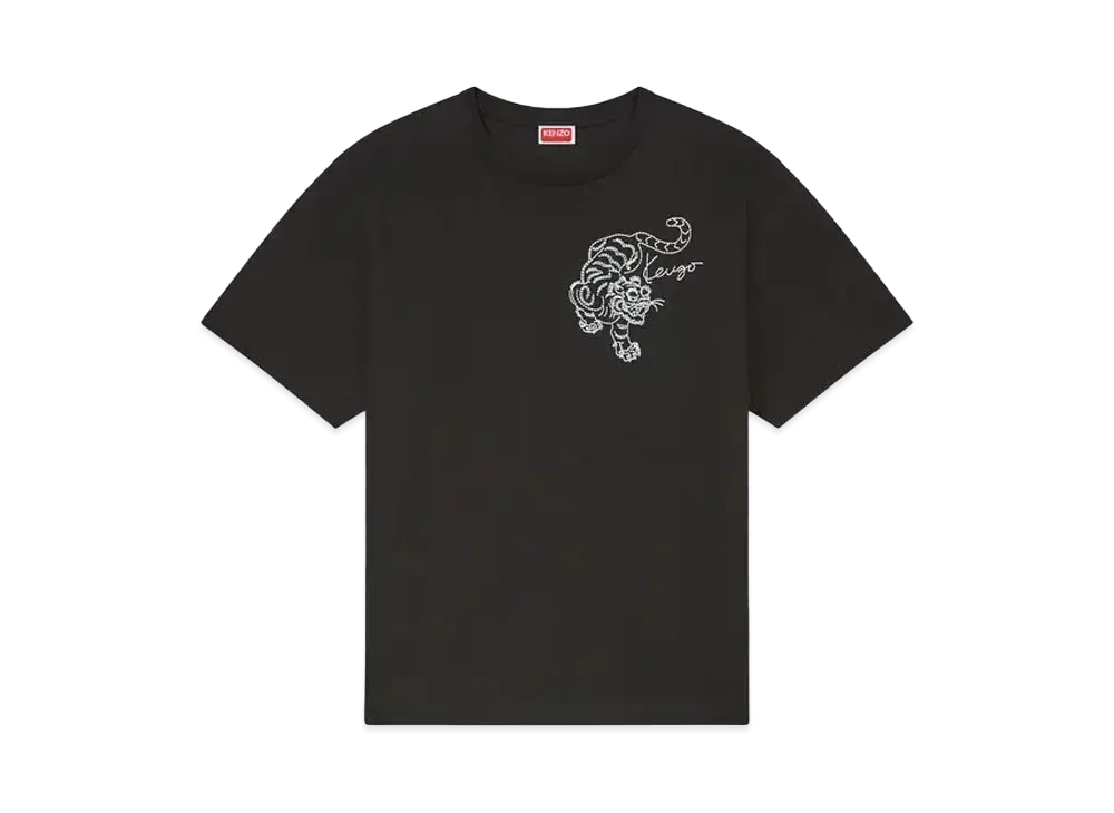 KENZO 'Star Tiger' Embroidery Oversize T-shirt "Black"