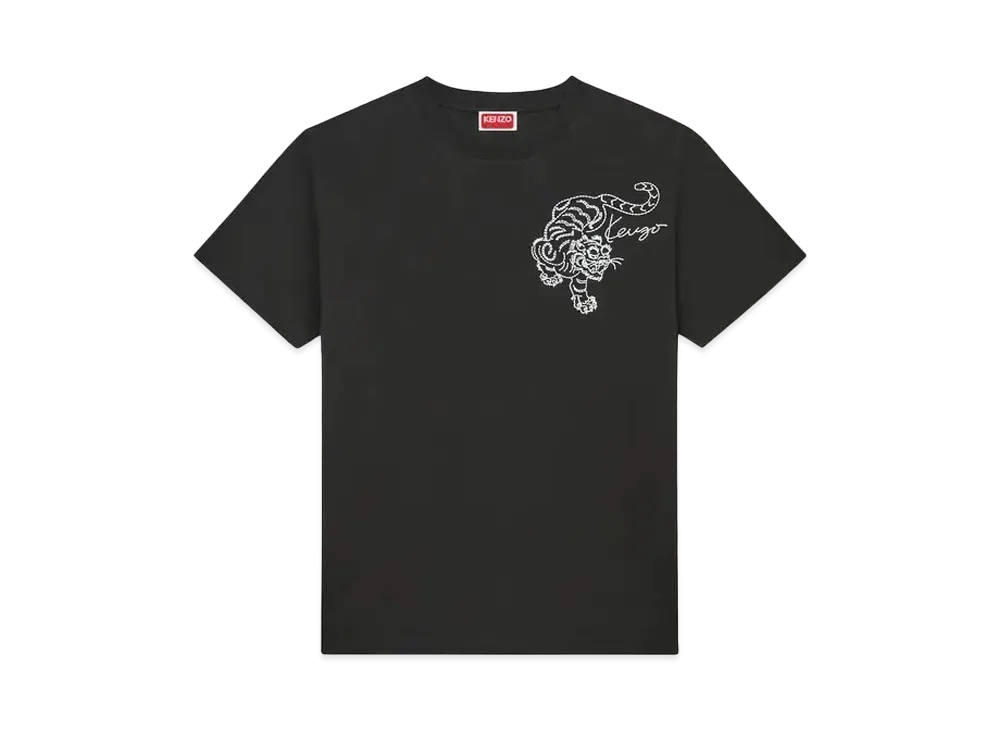 KENZO 'Star Tiger' Embroidery Loose T-shirt "Black"