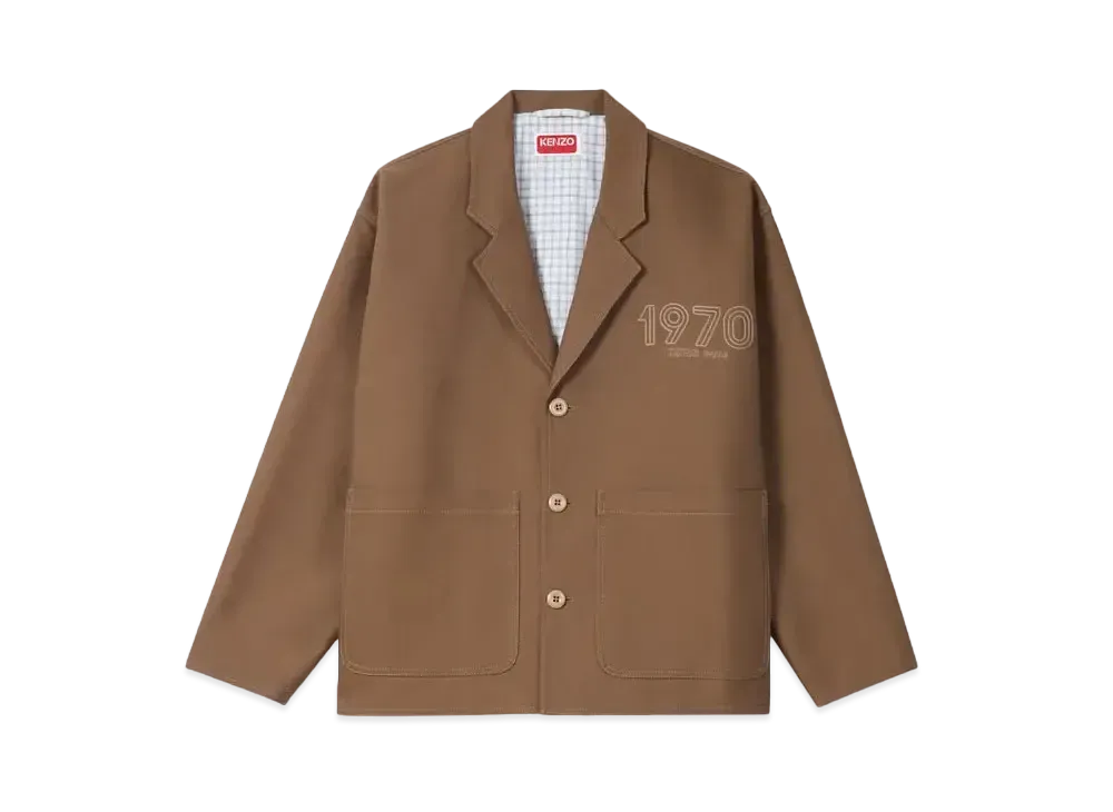 KENZO 'Archive 1970' Embroidery Workwear Jacket "Tabac"
