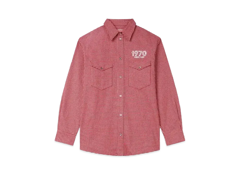 KENZO 'Archive 1970' Embroidery Military Shirt "Cherry"