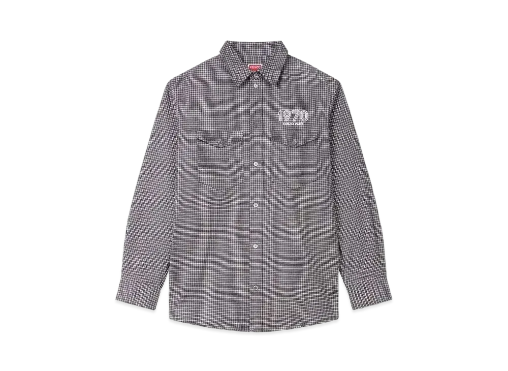 KENZO 'Archive 1970' Embroidery Military Shirt "Stone Grey"
