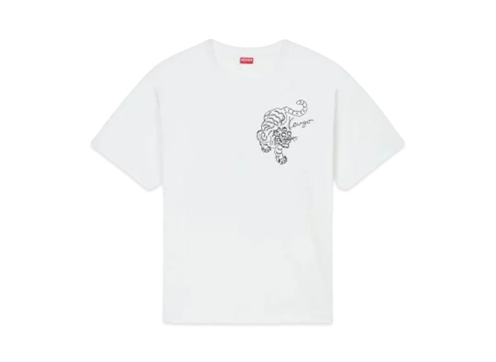 KENZO 'Star Tiger' Embroidery Oversize T-shirt "Off White"