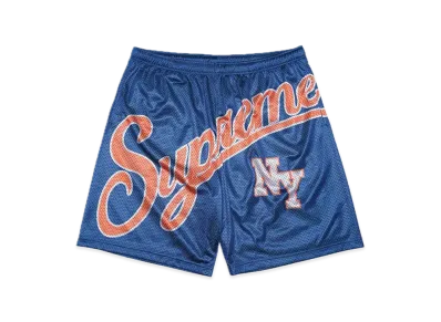 Supreme Big Script Mesh Short "Navy"