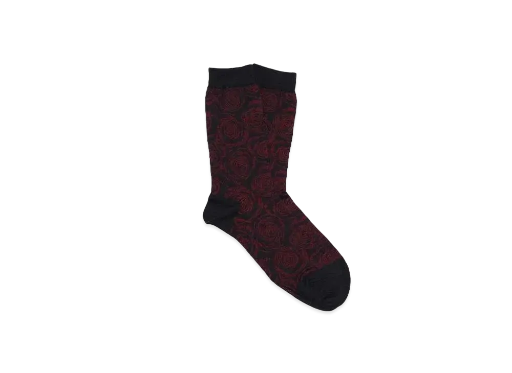 LAD MUSICIAN SOCKS ROSE "BLACK x RED"