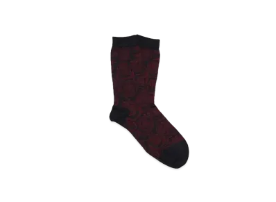 LAD MUSICIAN SOCKS ROSE "BLACK x RED"