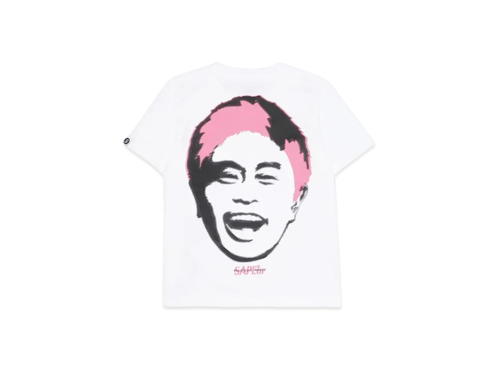 SAPEur x MASATOSHI HAMADA Kids Stamp Logo S/S Tee #5 "White/Coralpink"