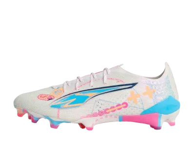 Puma Ultra 5 Ultimate Volume Up FG "Puma White/Luminous Blue/Poison Pink/Fizzy Melon"