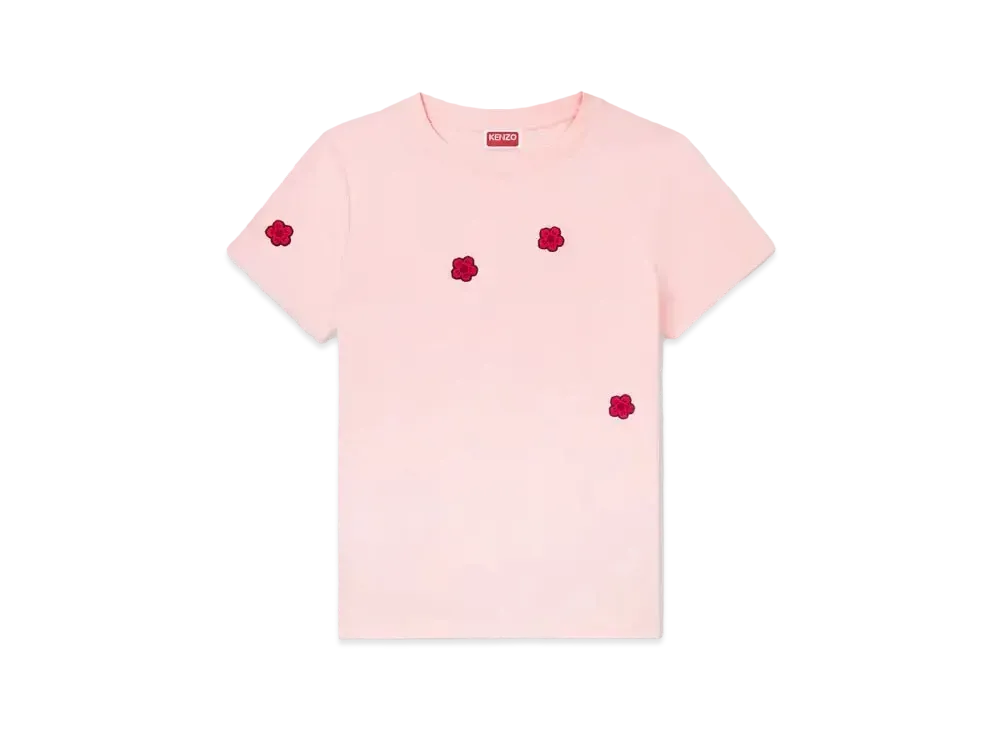 KENZO 'BOKE FLOWER' Classic Embroidery T-shirt "Faded Pink"
