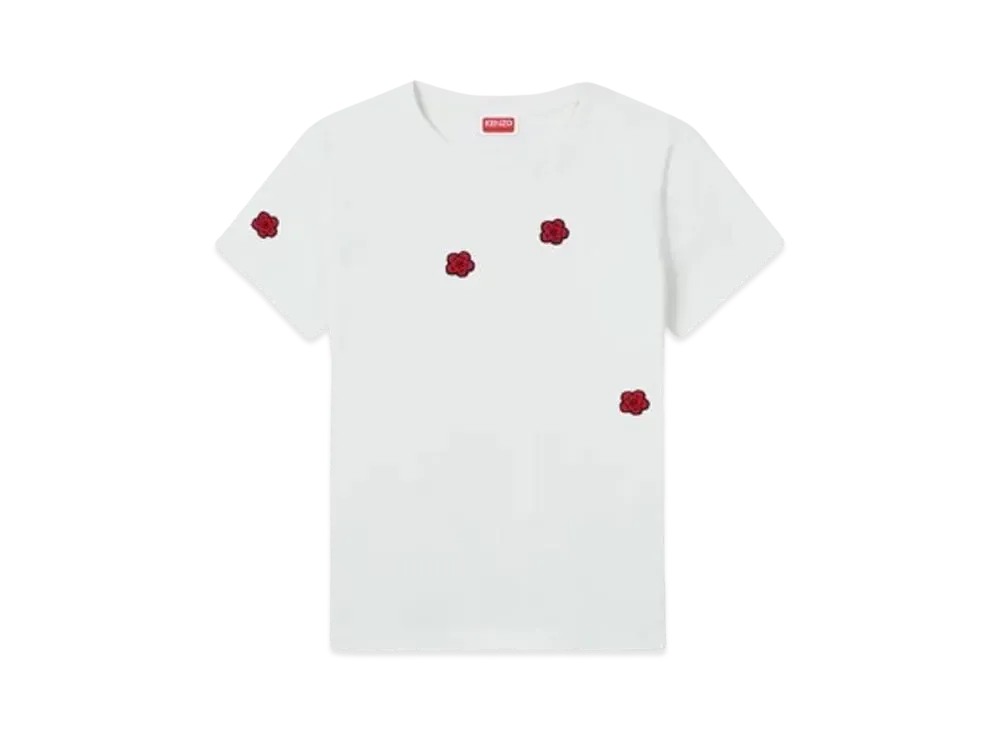 KENZO 'BOKE FLOWER' Classic Embroidery T-shirt "Off White"