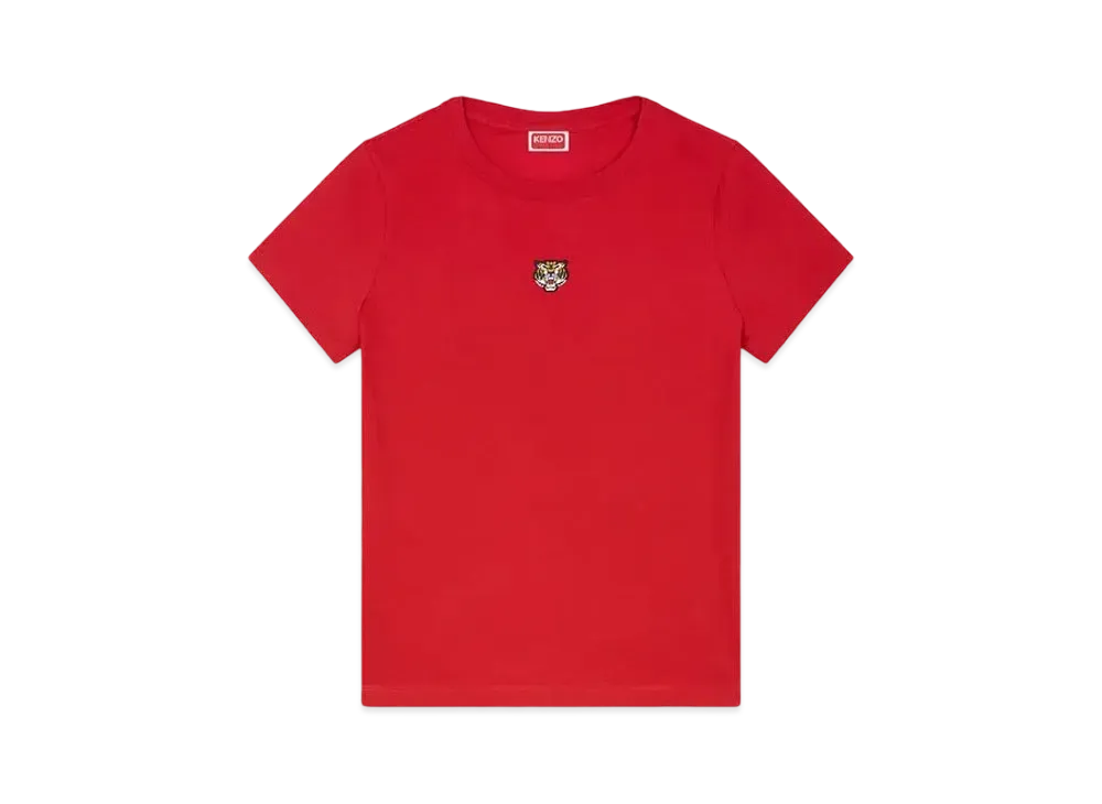 KENZO 'LUCKY TIGER' Embroidered Classic T-shirt "Cherry"