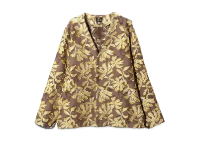 Needles V Neck Shirt Flower Cut JQ "Yellow"