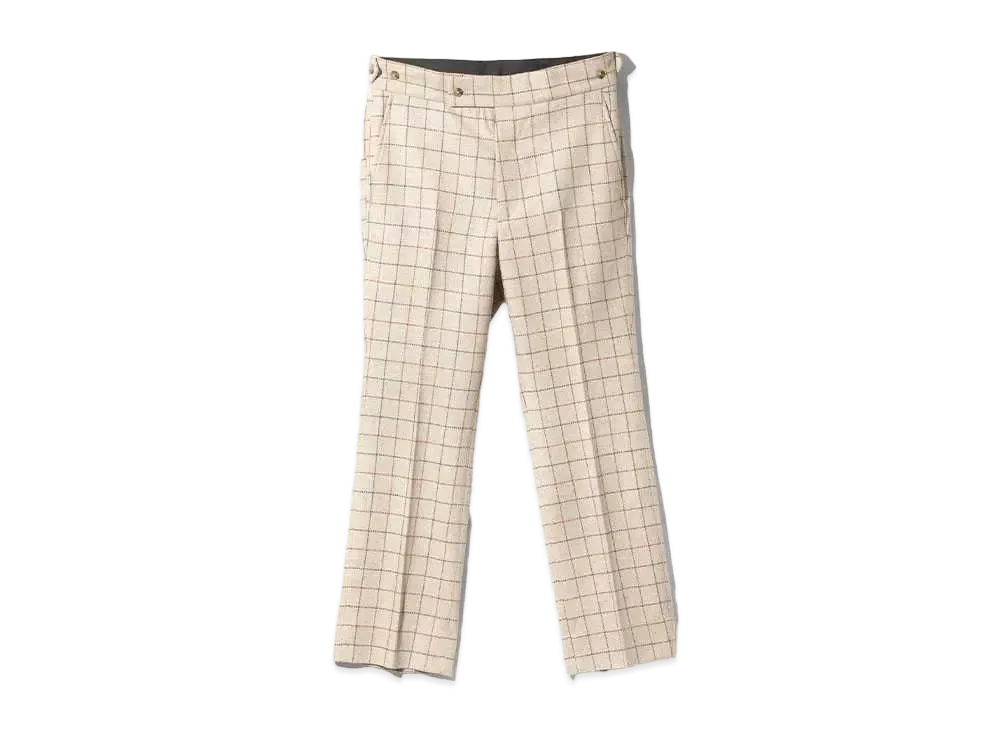 Needles Side Tab Trouser Plaid Twill "Beige"