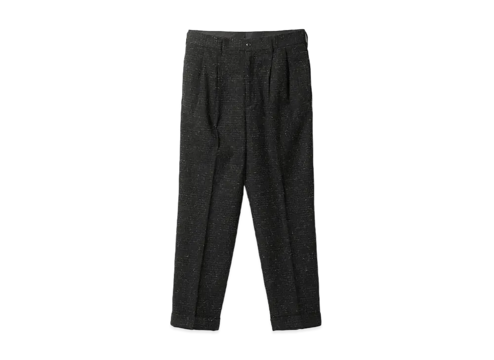 Needles Tucked Trouser Small Plaid Cloth "Black"