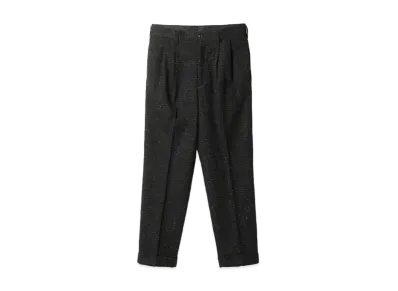 Needles Tucked Trouser Small Plaid Cloth "Black"