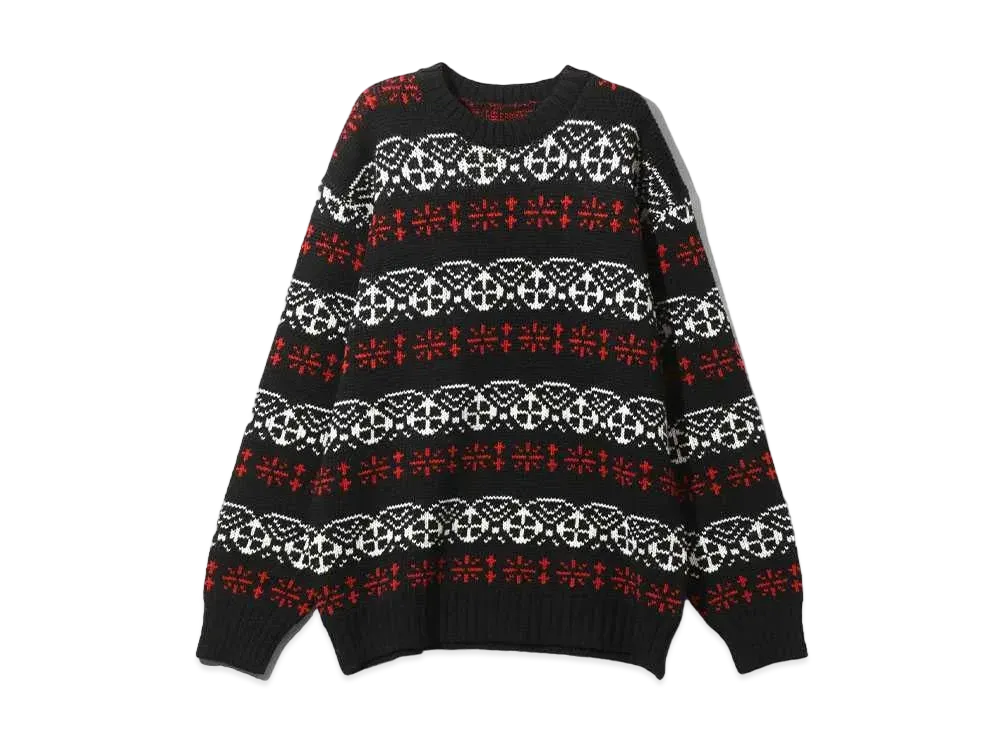 ニードルズ クルーネックセーター ノルディック "ブラック"