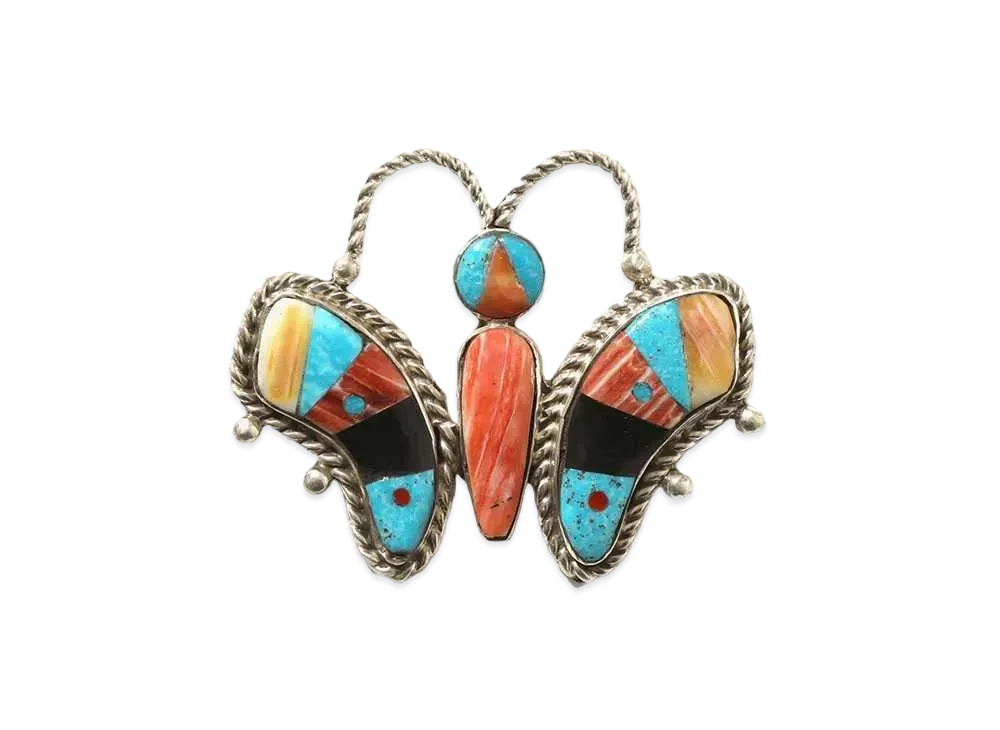 Needles Papillon Broach Mosaic Inlay "Blue"