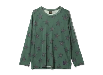Needles L/S U Neck Tee Poly Mesh "Green"