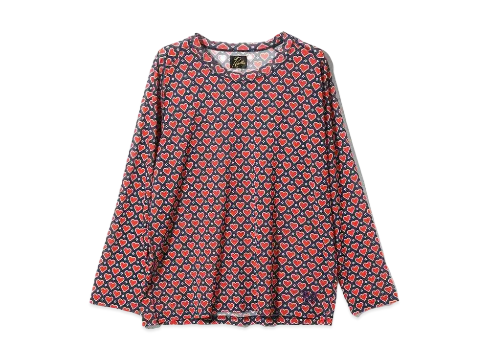 Needles L/S U Neck Tee Poly Mesh "Red"