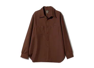 Needles Work Shirt PE/R/PU Cavalry Twill "Brown"