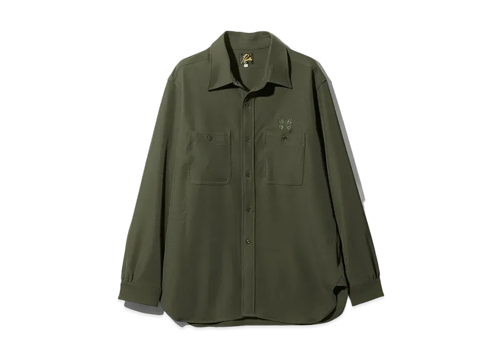 Needles Work Shirt PE/R/PU Cavalry Twill "Green"