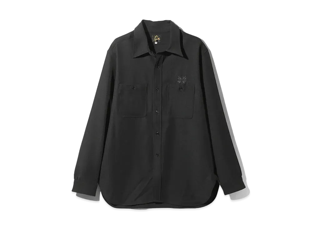 Needles Work Shirt PE/R/PU Cavalry Twill "Black"