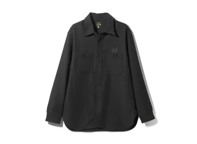 Needles Work Shirt PE/R/PU Cavalry Twill "Black"
