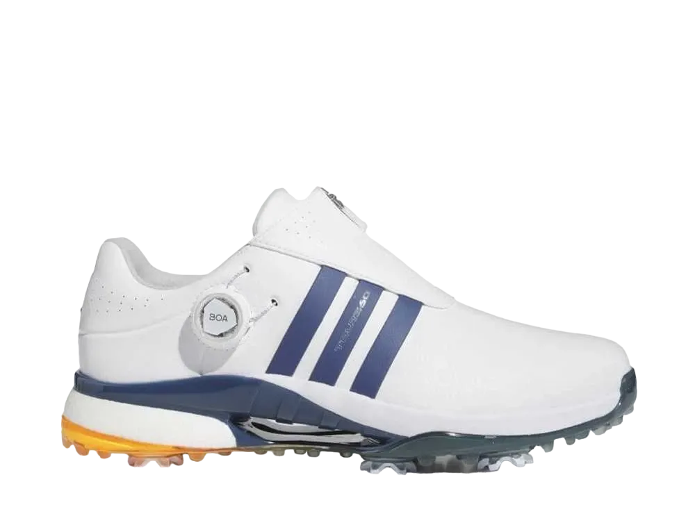 アディダス ツアー360 24 ボア (エクストラワイド) "フットウェアホワイト/プリラブドインク/スパーク"