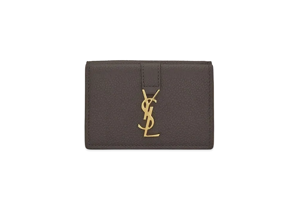 サンローラン タイニーウォレット ysl ライン オリガミ (グレインレザー) "ペブル" 620287B680J1011